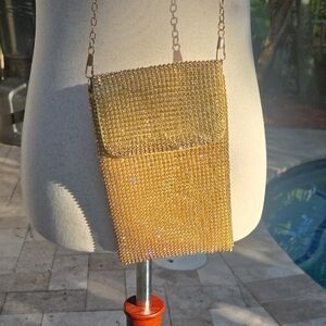 Source Unknown Gold Mesh Clutch